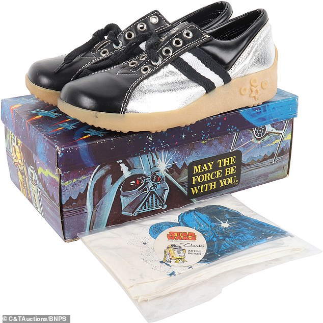 In an auction house far, far away...Couple's lifetime collection of 250 Star Wars toys, themed bubblegum, trainers, and rollerskates sell for £84,000
